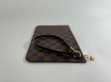 Louis Vuitton Damier Ebene Neverfull MM Pouch ONLY with Rose Ballerine Interior
