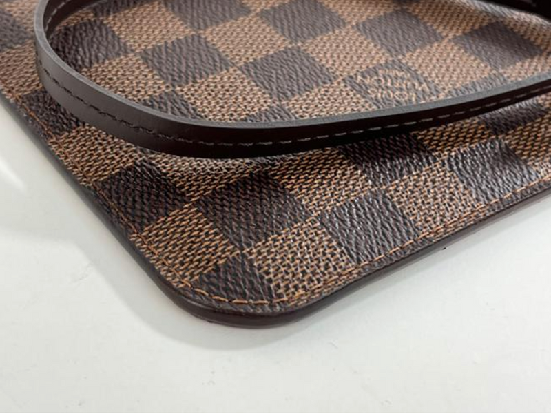 Louis Vuitton Damier Ebene Neverfull MM Pouch ONLY with Rose Ballerine –  Chicago Consignment