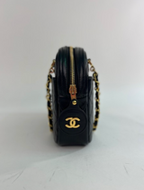 Chanel Quilted Lambskin Leather Shoulder in Black