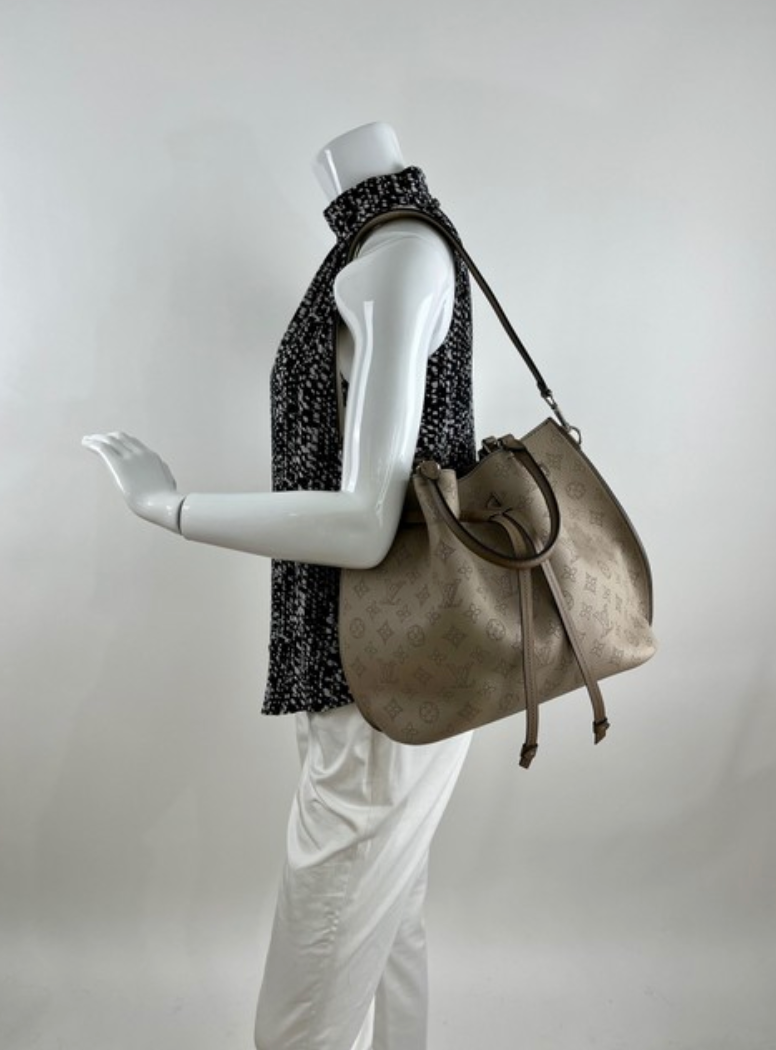 Louis Vuitton Galet Monogram Mahina Leather Girolata 2Way in Grey
