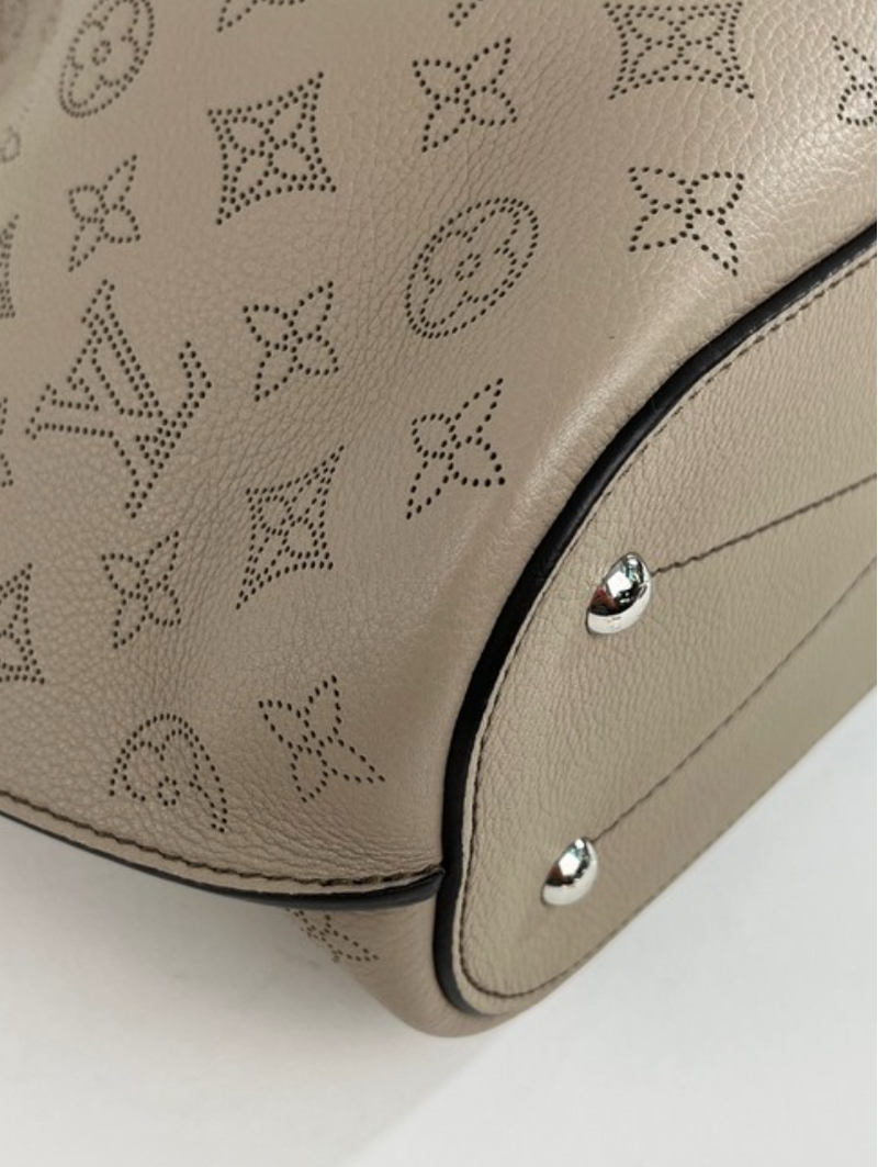 Authentic Louis Vuitton Galet Monogram Mahina Leather Girolata