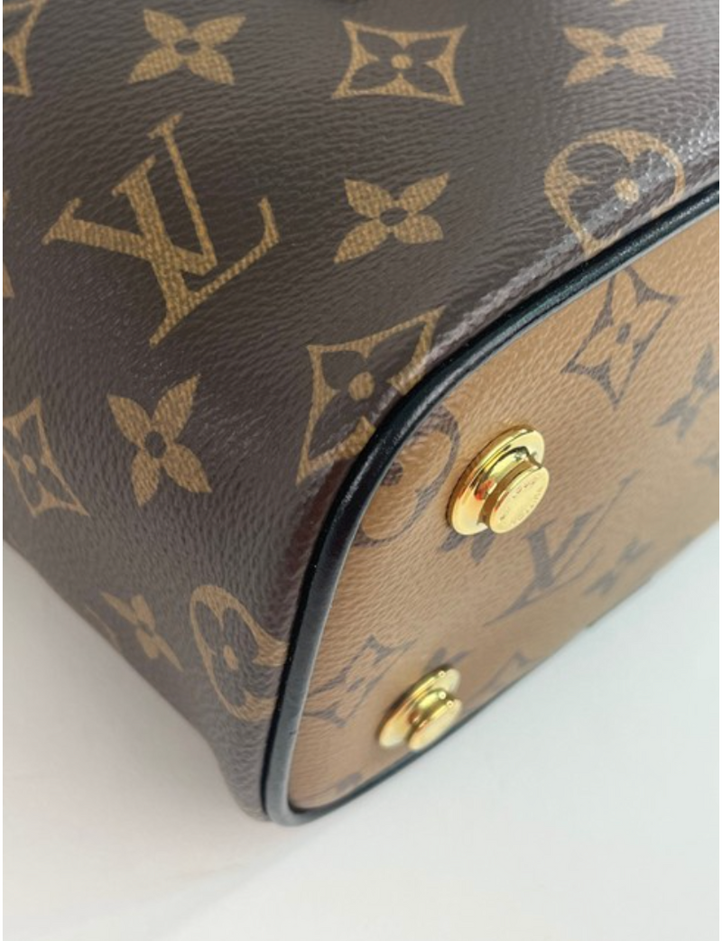 Authentic Louis Vuitton Tricolor Leather Monogram Fold PM Tote M45389