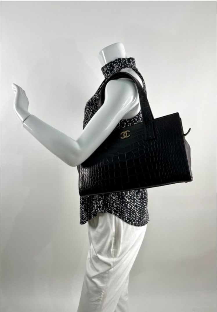 Chanel Crocodile Leather Tote with Light GHW