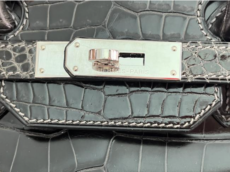 Hermes Birkin 35 Crocodile Matte Havane With Matte Palladium Hardware