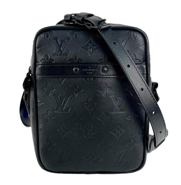 Louis Vuitton Shadow Monogram Danube PM in Black Crossbody Shoulder Handbag