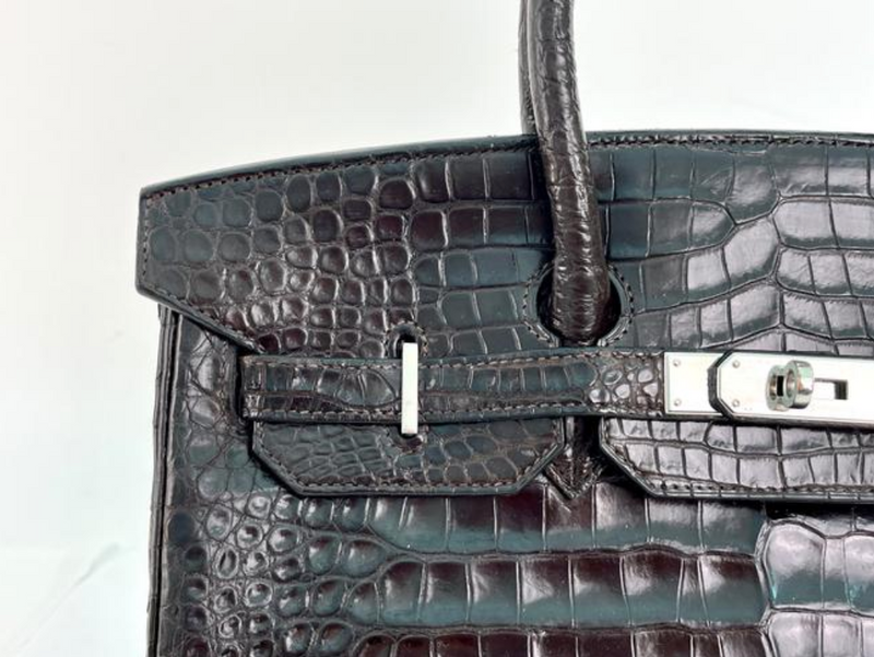 ❤️ Hermès 35cm Birkin Braise Shiny Porosus Crocodile Palladium Hardware  #priveporter #hermes #birkin #birkin35 #braise